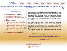 Tablet Screenshot of maths-au-quotidien.fr